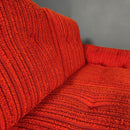SOLD Orange Wool Swedish Two Seater Sofa Mid Century Vintage Retro MCM