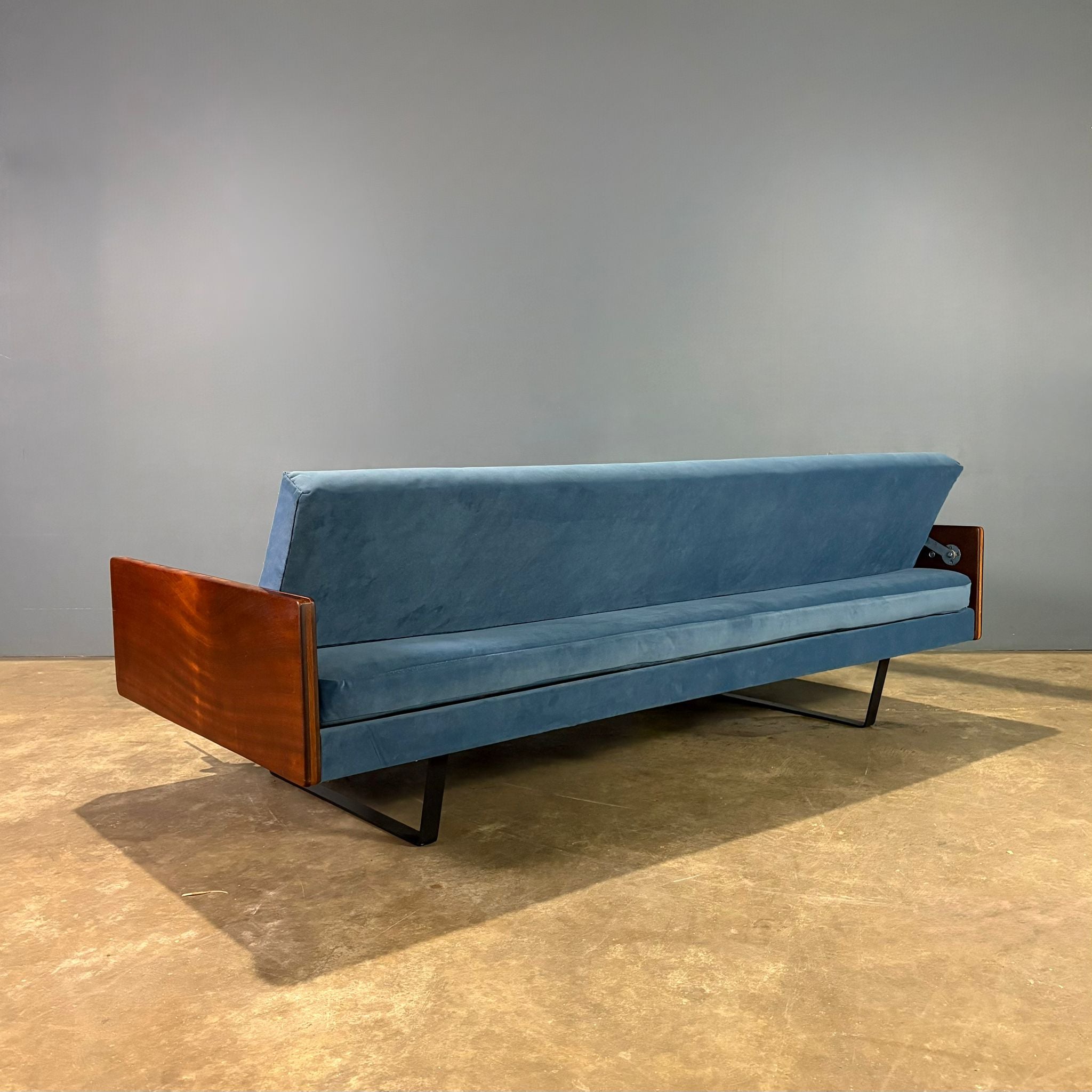 SOLD Robin Day For Hille 1958 Sofa Bed/Three Seater Sofa Blue Velvet Mid Century Vintage Retro MCM