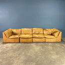 SOLD De Sede DS11 Style Patchwork Leather Modular Sofa Mid Century Vintage Retro MCM