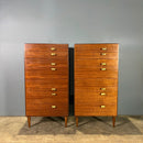 Pair Of Meredew Chest Of Drawers/Tall Boys/Dressers Mid Century Vintage Retro MCM