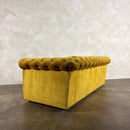 Mustard Yellow Chesterfield Three Seater Sofa Mid Century Vintage Retro MCM