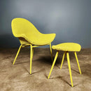 SOLD Lloyd Loom Manta Stingray Armchair & Footstool Mid Century Vintage Retro MCM