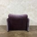 Maralunga Purple Blue Armchair By Vico Magistretti For Cassina 1979 Mid Century Vintage Retro MCM