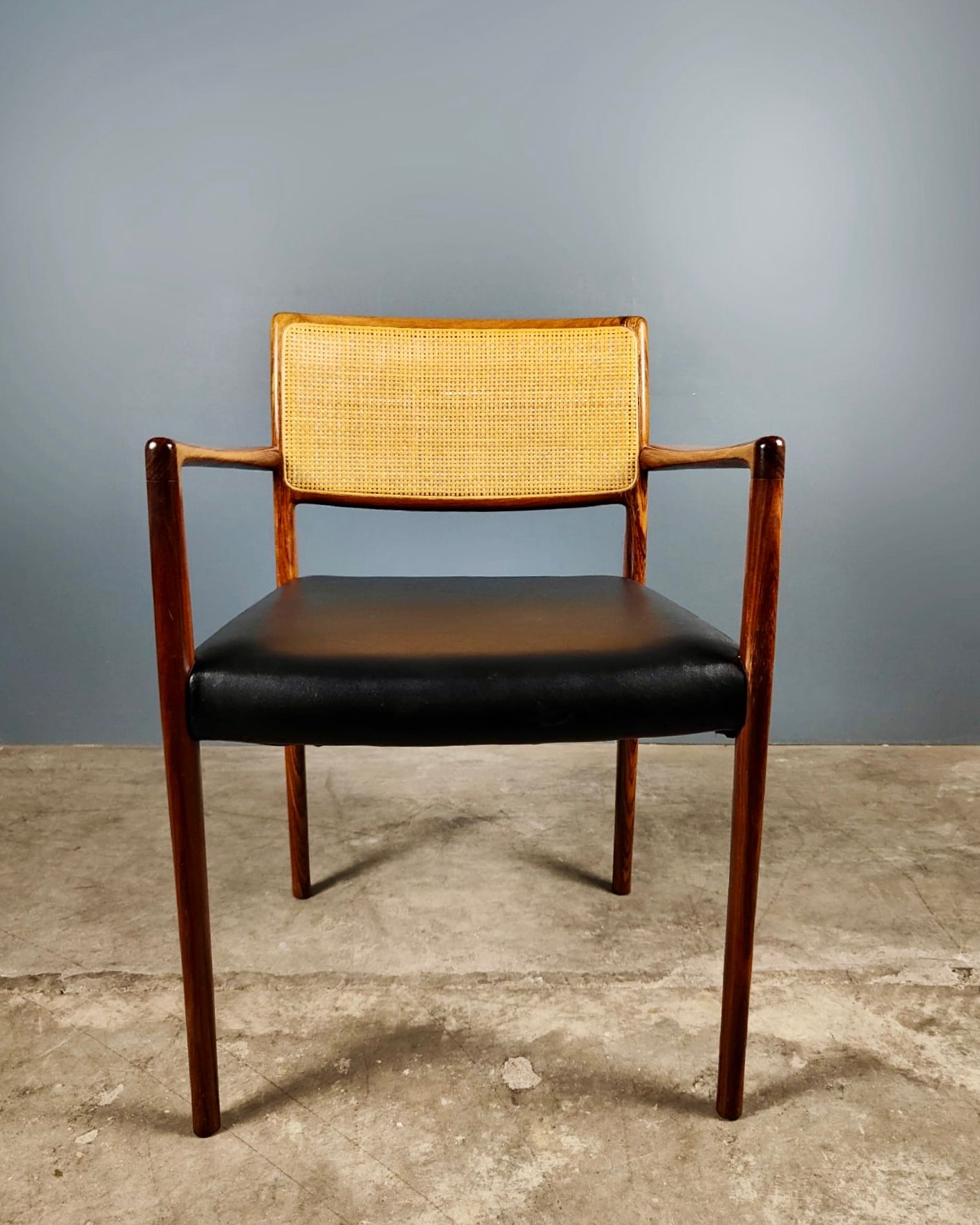 SOLD 8 x Model 80 Dining Chairs By Niels Møller From J.L Møllers Mid Century Vintage Retro