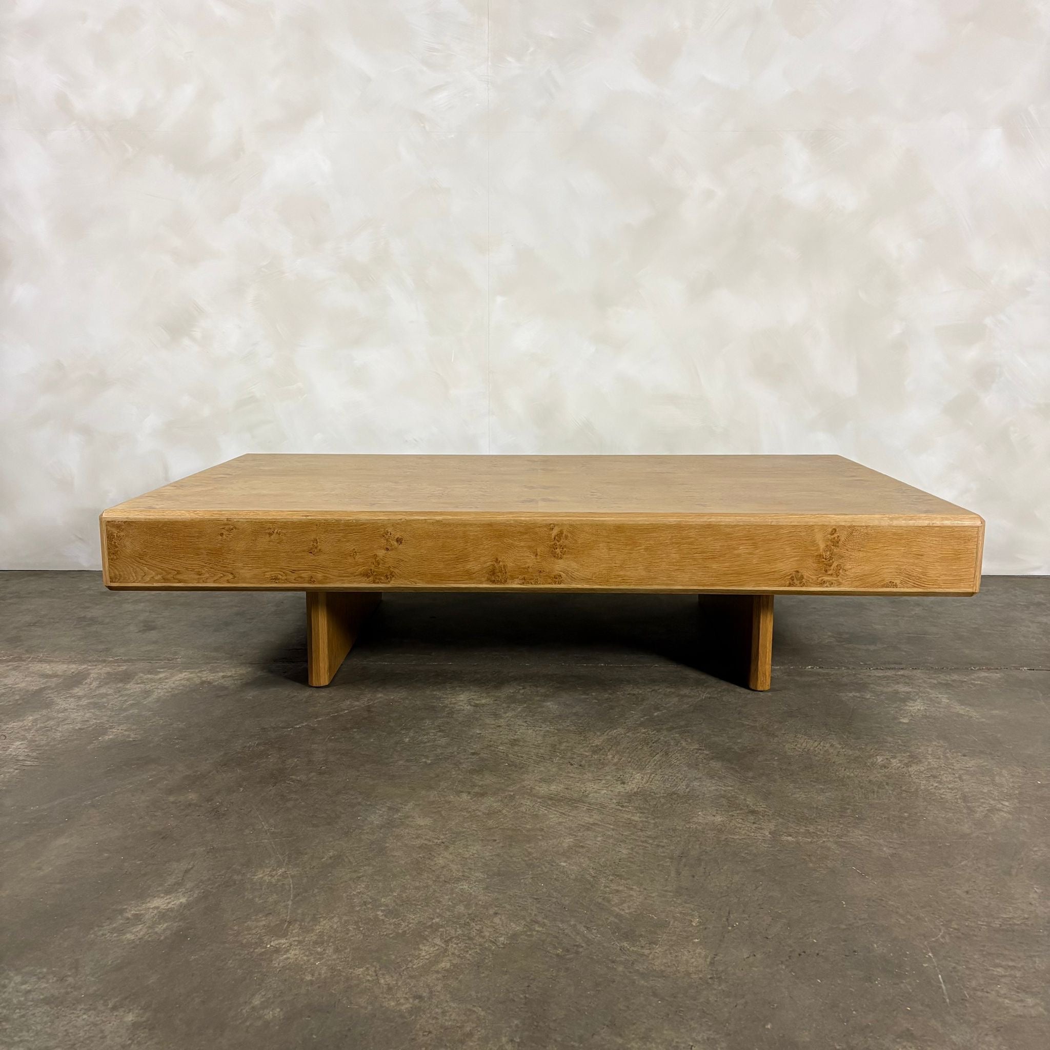 SOLD Heals Burr Oak Large Coffee Table Howard Keith HK London Style Mid Century Vintage Retro MCM