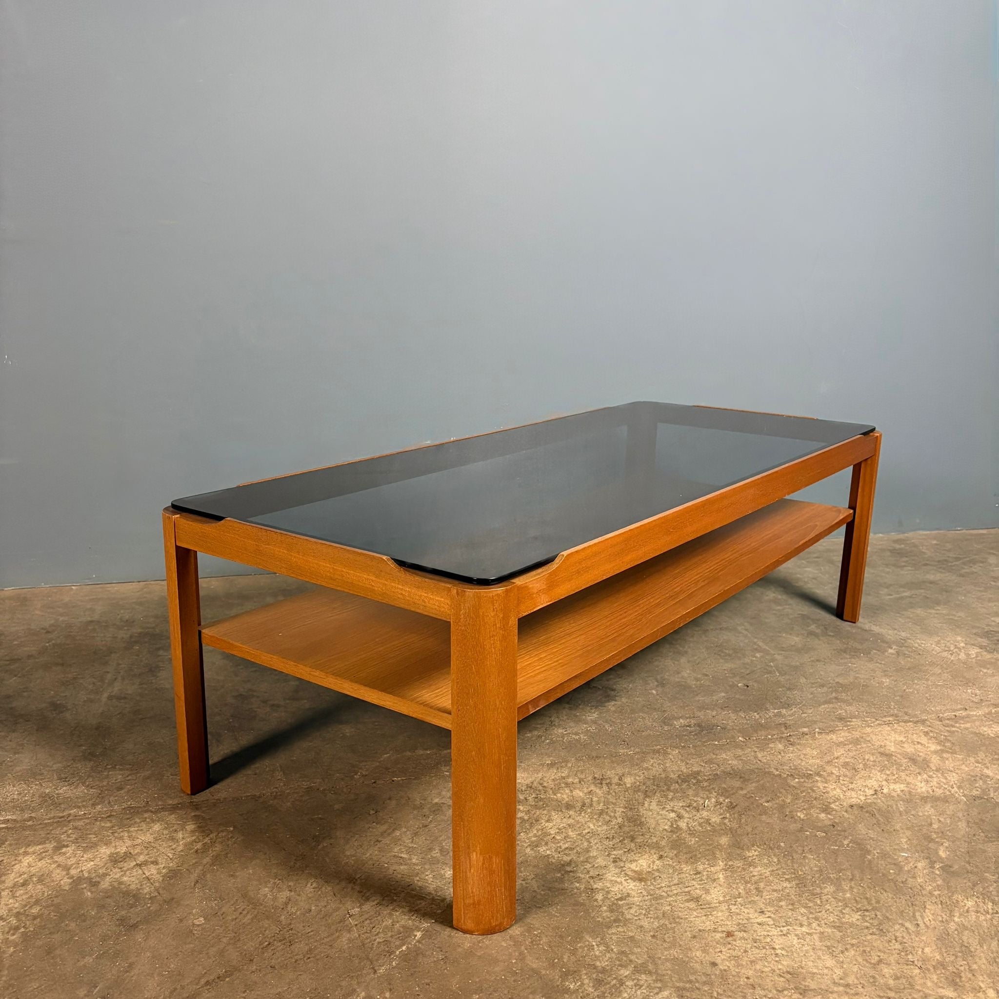 SOLD Myer Teak & Glass Rectangle Coffee Table Mid Century Vintage Retro MCM