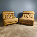 Pair Of Tetrad Leather Armchairs/Two Seater Sofa Mid Century Vintage Retro MCM