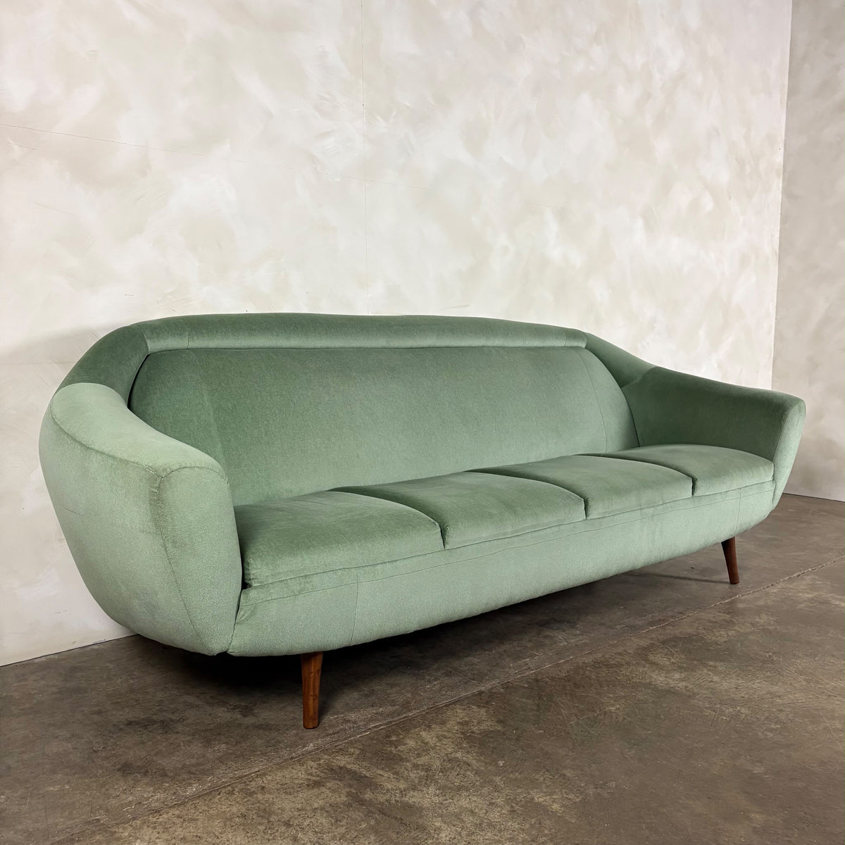 Greaves & Thomas Green Four Seater Sofa Bed Mid Century Vintage Retro MCM