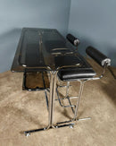 Mid Century Tim Bates For Pieff Glass Cocktail Drinks Table/Bar Vintage Retro MCM