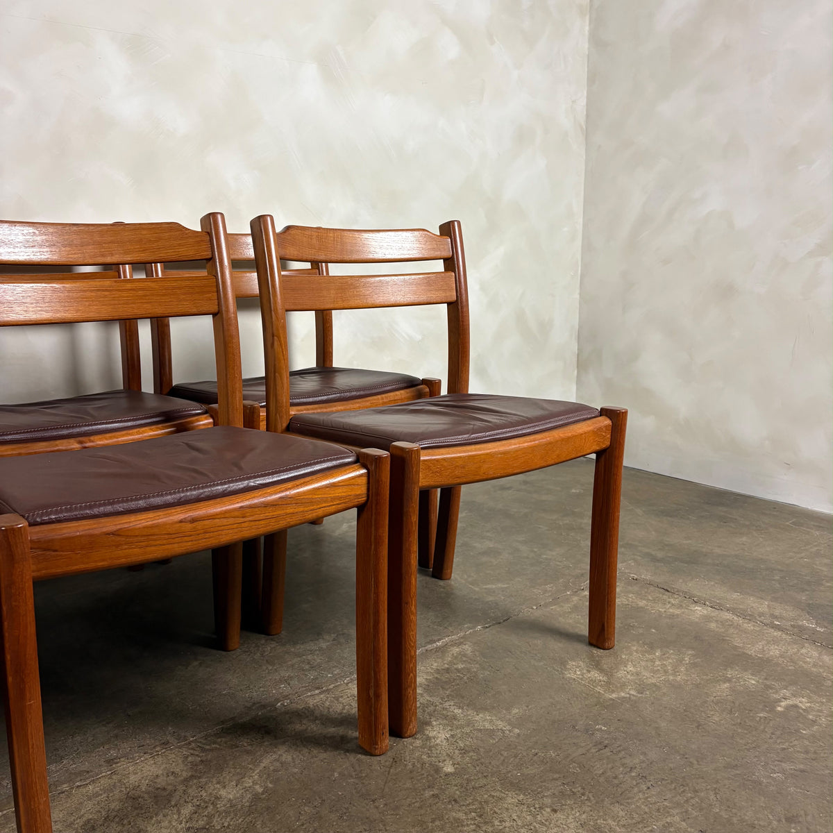 Set Of Eight 1970s Danish Teak Dining Chairs By Dyrlund Mid Century Vintage Retro MCM