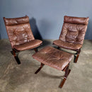 Siesta Leather Lounge Chair By Ingmar Relling For Westnofa Mid Century Vintage Retro MCM