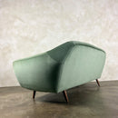 Greaves & Thomas Green Four Seater Sofa Bed Mid Century Vintage Retro MCM