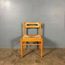 Set Of Four Rush Papercord Seat Dining Chairs Vico Magistretti Carimate Style Mid Century Vintage Retro MCM