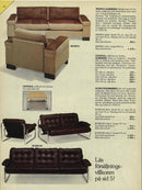 SOLD Two Seater Borkum Sofa By Johan Bertil Häggström Brown Leather Ikea Mid Century Vintage Retro MCM