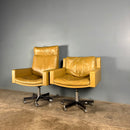 Pair Of ‘His & Her’ Matching Swivel Office Chairs Mid Century Vintage Retro MCM