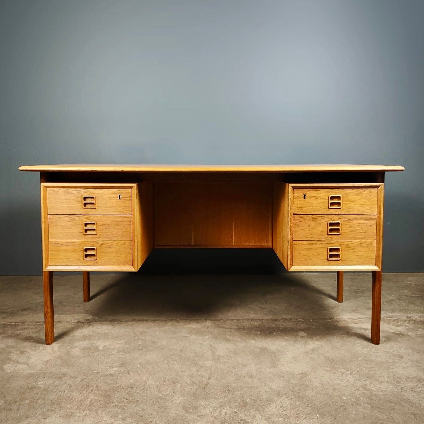 SOLD Mid Century Danish Oak Desk By Arne Vodder For Sibast Vintage Retro MCM