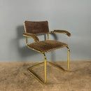 Six Marcel Breuer Cesca Brass Dining Chairs Mid Century Vintage Retro MCM