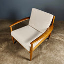 SOLD Mid Century Danish Teak 3 Seater Sofa & Matching Armchair Model 118 Grete Jalk For France & Son Daverkosen