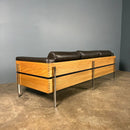 SOLD Mid Century Brown Leather Robin Day For Habitat Forum II Three Seater Sofa Vintage Retro MCM