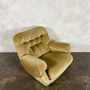 Mid Century G Plan Georgina Armchair Yellow Velvet Vintage Retro MCM