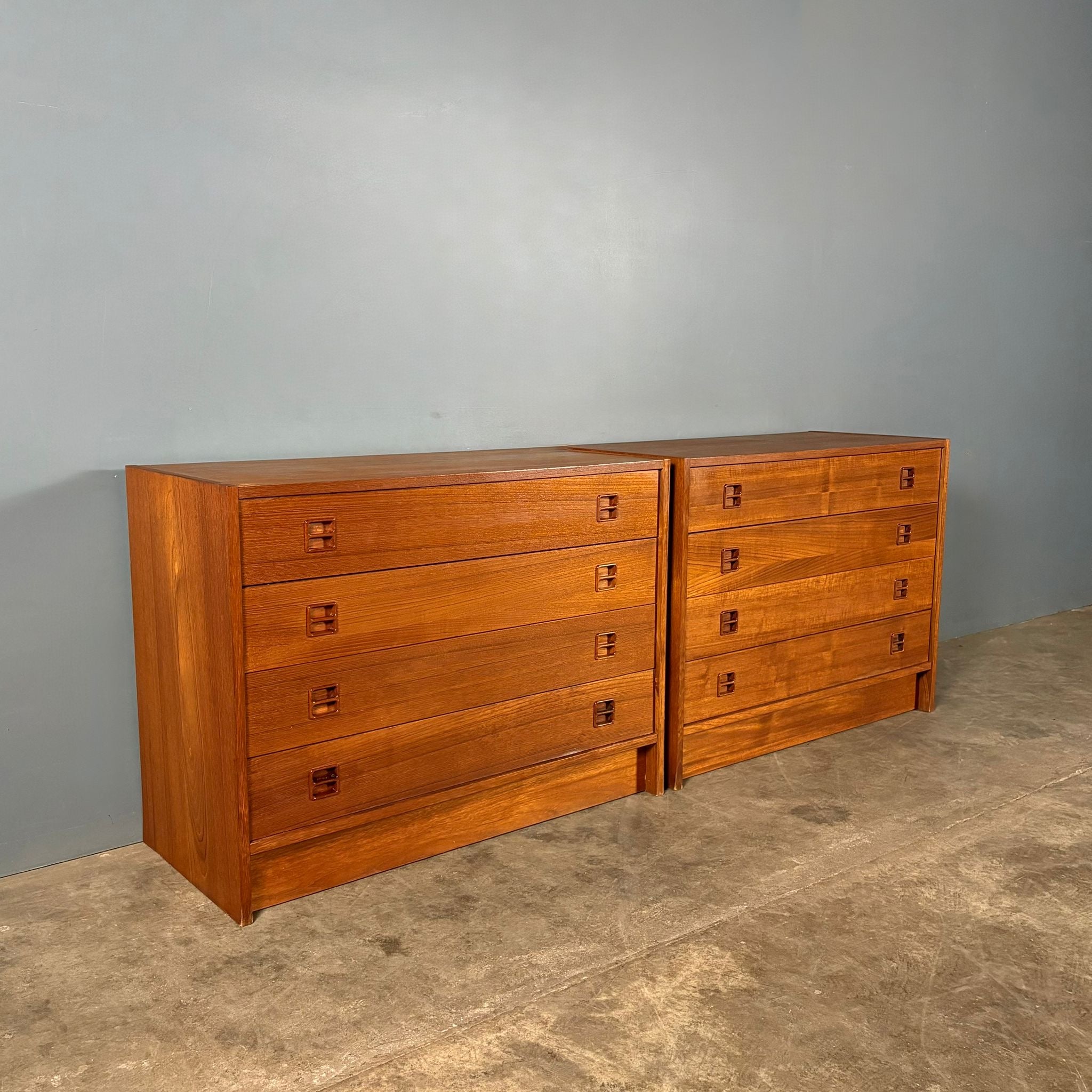 Pair Of Sejling Skabe Teak Chest Of Drawers Mid Century Vintage Retro MCM