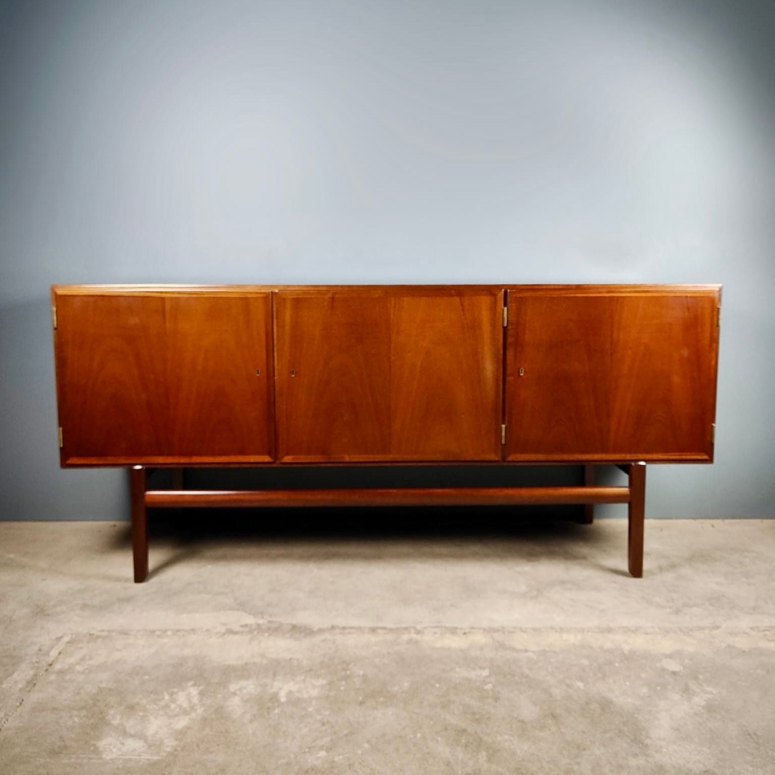 Rungstedlund Mahogany Danish Sideboard By Ole Wanscher For Poul Jeppesen Mid Century Vintage Retro MCM