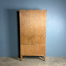 SOLD English Oak Glass Fronted Tall Cabinet/Bookcase Globe Wernicke Style Mid Century Vintage Retro MCM