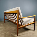 SOLD Mid Century Danish Teak 3 Seater Sofa & Matching Armchair Model 118 Grete Jalk For France & Son Daverkosen