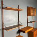 Mid Century Poul Cadovius Royal System Cado Large Teak Wall Unit Vintage Retro MCM Set 4