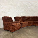 Brown Modular Frayling Sofa/Chairs Lounge Suite Mid Century Vintage Retro MCM
