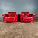 Pair Of Reclining Armchairs De Sede DS-P Leather By Robert Haussmann Switzerland 1971 Mid Century Vintage Retro MCM