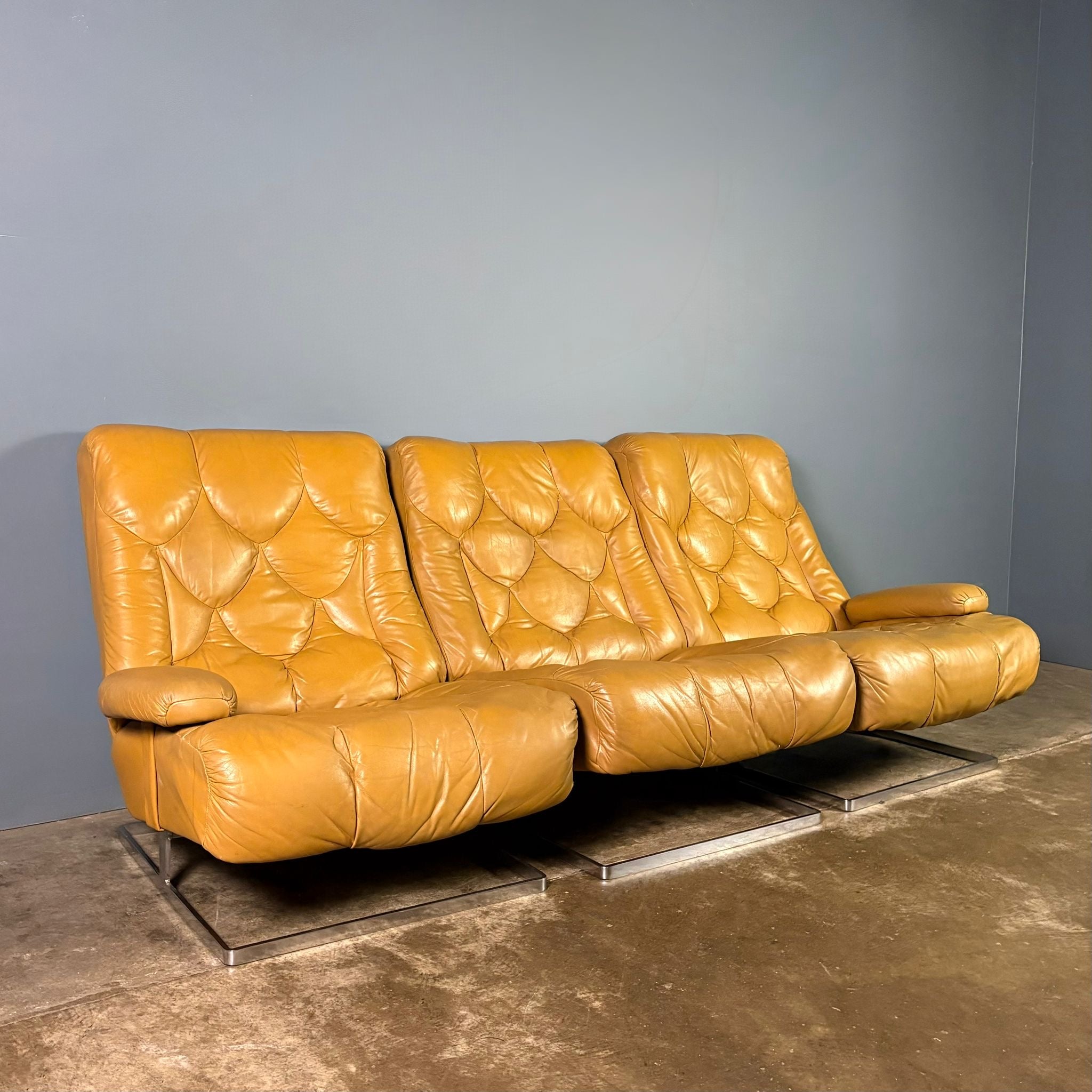 SOLD Tetrad Modular Nucleus Three Seater Sofa/Leather Chairs Mid Century Vintage Retro MCM