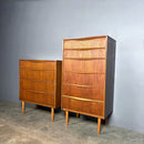 SOLD Pair Of ‘His & Her’ Teak Chest Of Drawers/Tall Boys Austinsuite Mid Century Vintage Retro MCM