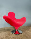 Italian Calla Armchair By Stefano Giovannoni Red Velvet