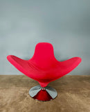 Italian Calla Armchair By Stefano Giovannoni Red Velvet