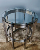 Merrew Associates Chrome Glass Dining Table