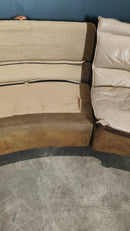 Mid Century Carlo Bartoli Rossi Di Albizzate 4 Modular ‘Bogo’ Leather Sofa