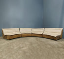 Mid Century Carlo Bartoli Rossi Di Albizzate 4 Modular ‘Bogo’ Leather Sofa