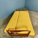 Mid Century Greaves & Thomas Yellow Sofa Bed Settee