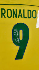 Brazilian Ronaldo R9 Nazário Number 9 France World Cup 1998 Signed Framed 