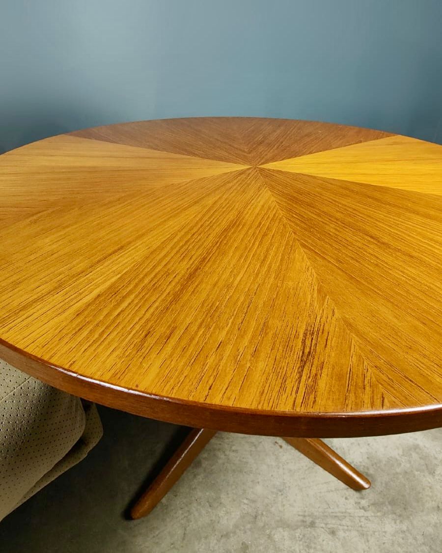 Søren Holger Georg Jensen for Kubus Starburst Radial Teak Coffee Table