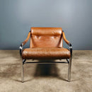 SOLD Mid Century Pieff Beta Tan Brown Leather Armchair Lounge Chair Vintage Retro MCM