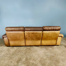 SOLD Vintage De Sede Exclusive DS66 Brown Leather Tan Three Seater Sofa & Matching Armchair Mid Century Retro