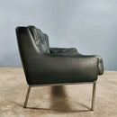 SOLD Roland Rainer Bauhaus For WK Möbel Vienna Dark Green Leather 3 Seater Sofa