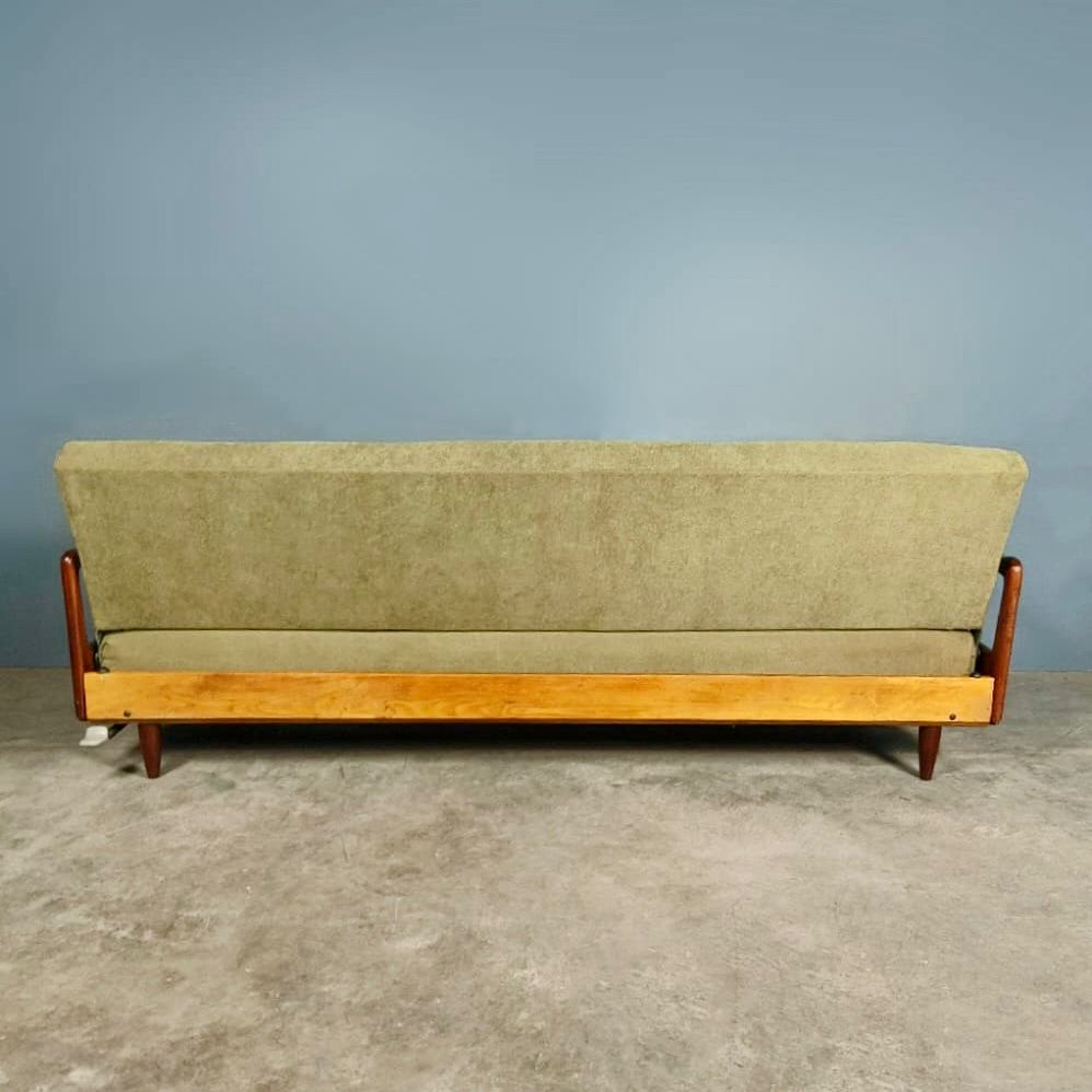 SOLD Greaves & Thomas Green Sofa Bed Mid Century Vintage Retro MCM