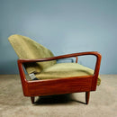 SOLD Greaves & Thomas Green Sofa Bed Mid Century Vintage Retro MCM