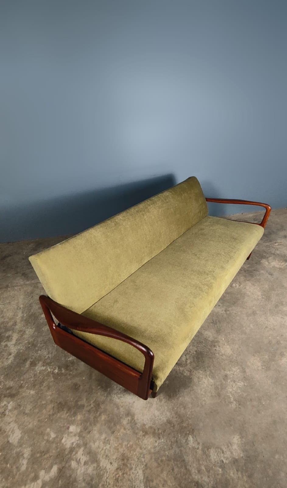 SOLD Greaves & Thomas Green Sofa Bed Mid Century Vintage Retro MCM