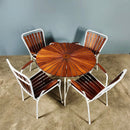 SOLD Danish Teak Daneline BKS 4 Garden Stacking Chairs & Table Mid Century Vintage Retro