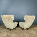 SOLD Pair Of Parker Knoll Statesman Swivel Egg Lounge Chairs Mid Century Vintage Retro MCM