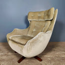 SOLD Pair Of Parker Knoll Statesman Swivel Egg Lounge Chairs Mid Century Vintage Retro MCM